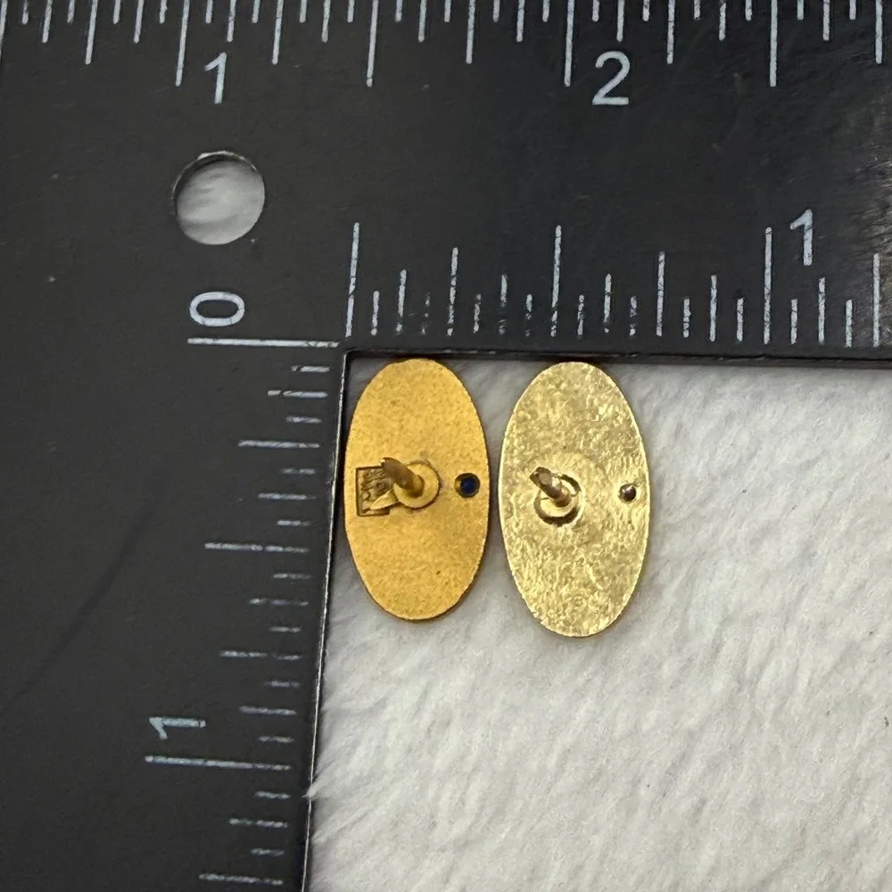 Vintage Marriott Host Service Award Pins Gold Tone Enamel Blue Stone Unisex OS